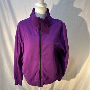 Lauren Ralph Lauren Active Dragon Zip Up Jacket Purple Womens XL Athleisure